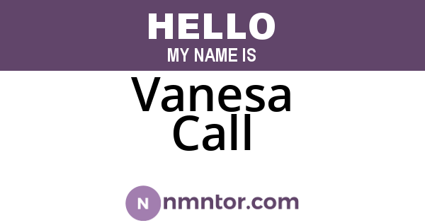 Vanesa Call