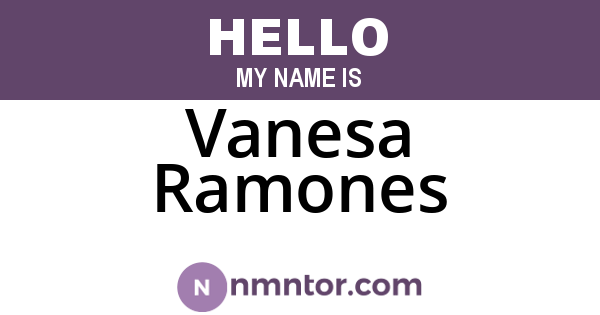 Vanesa Ramones