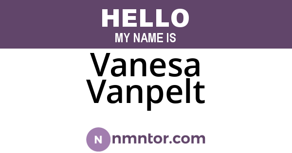 Vanesa Vanpelt