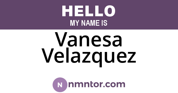 Vanesa Velazquez