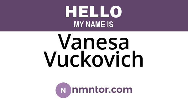 Vanesa Vuckovich