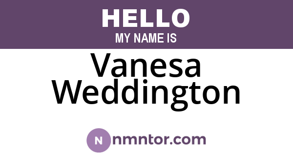Vanesa Weddington