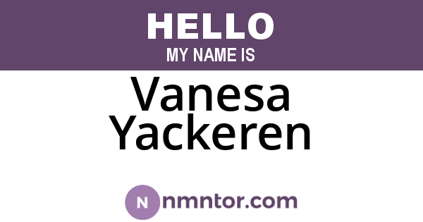 Vanesa Yackeren