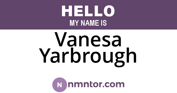 Vanesa Yarbrough