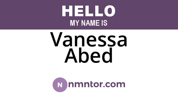 Vanessa Abed