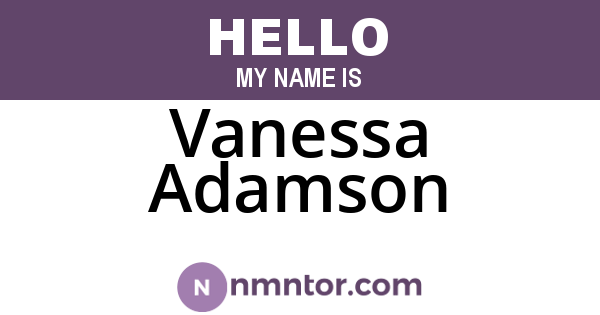 Vanessa Adamson