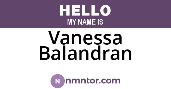 Vanessa Balandran