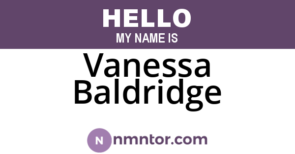 Vanessa Baldridge