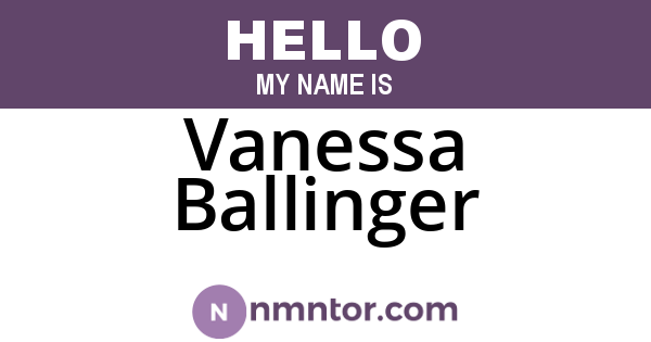 Vanessa Ballinger