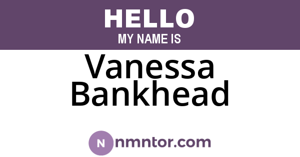 Vanessa Bankhead