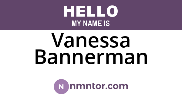 Vanessa Bannerman