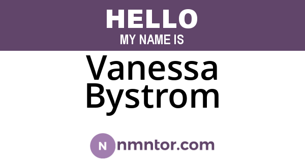 Vanessa Bystrom
