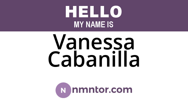 Vanessa Cabanilla