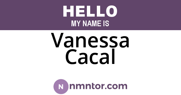 Vanessa Cacal