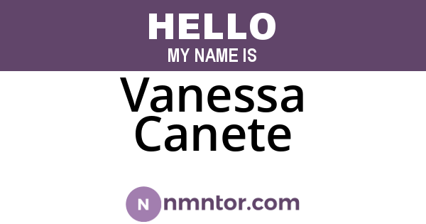Vanessa Canete