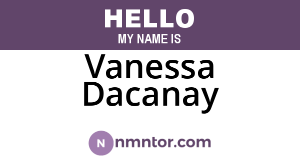 Vanessa Dacanay