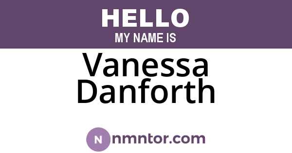 Vanessa Danforth