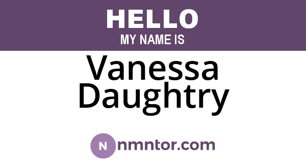 Vanessa Daughtry