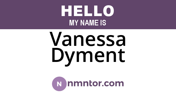 Vanessa Dyment
