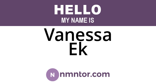 Vanessa Ek