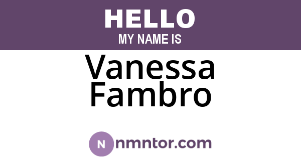 Vanessa Fambro