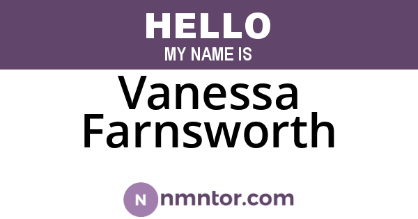Vanessa Farnsworth