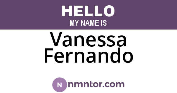 Vanessa Fernando
