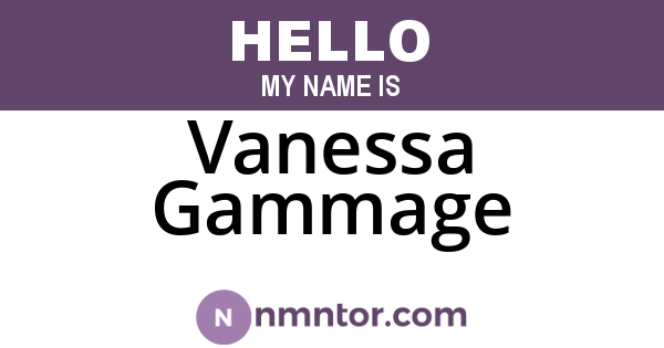 Vanessa Gammage