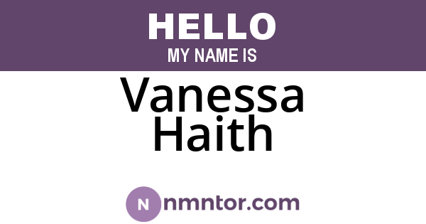 Vanessa Haith