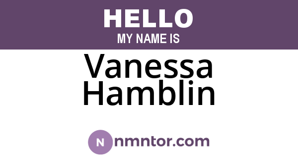 Vanessa Hamblin