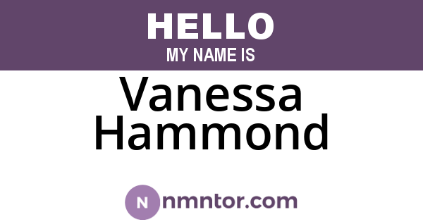 Vanessa Hammond