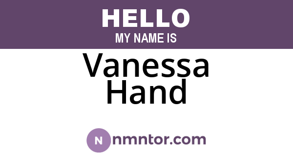 Vanessa Hand