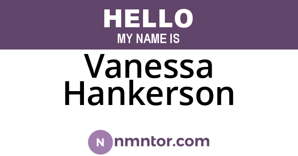 Vanessa Hankerson