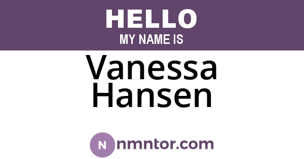Vanessa Hansen