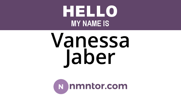 Vanessa Jaber