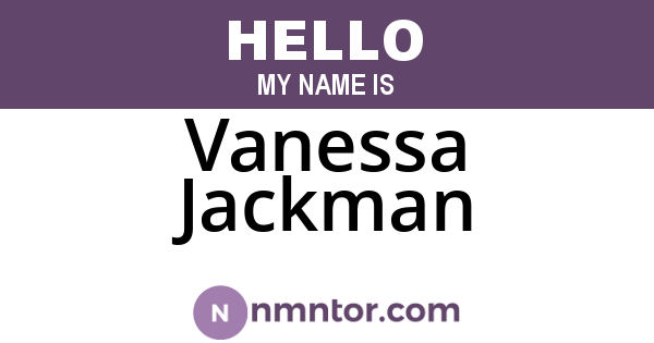 Vanessa Jackman