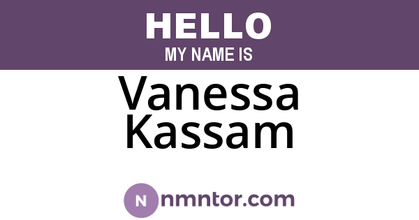Vanessa Kassam