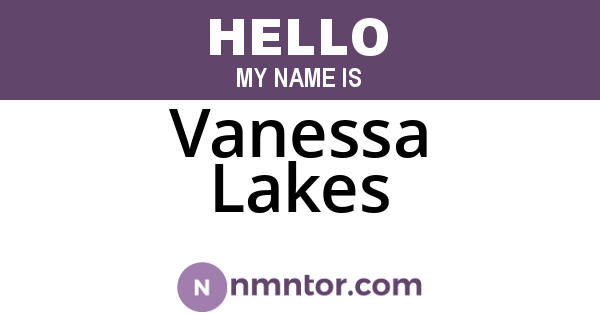 Vanessa Lakes