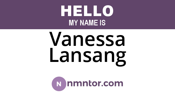 Vanessa Lansang