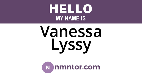 Vanessa Lyssy