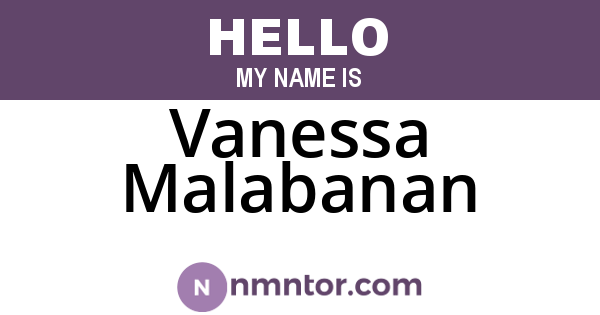 Vanessa Malabanan