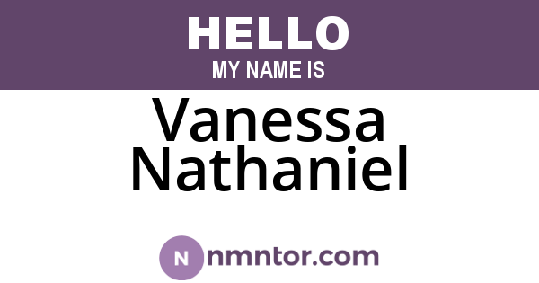 Vanessa Nathaniel