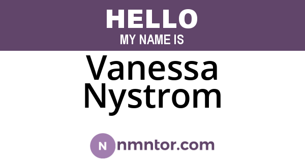 Vanessa Nystrom