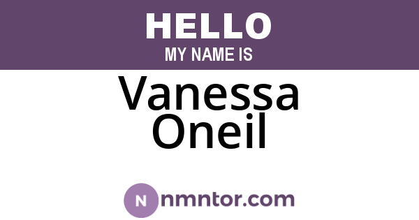 Vanessa Oneil