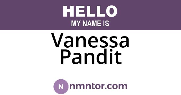 Vanessa Pandit