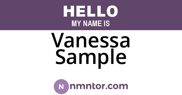 Vanessa Sample