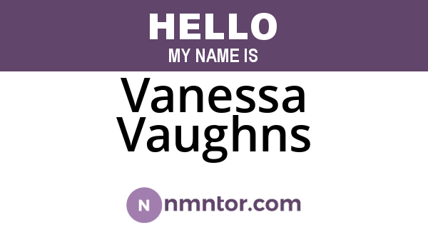 Vanessa Vaughns