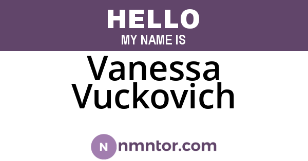 Vanessa Vuckovich