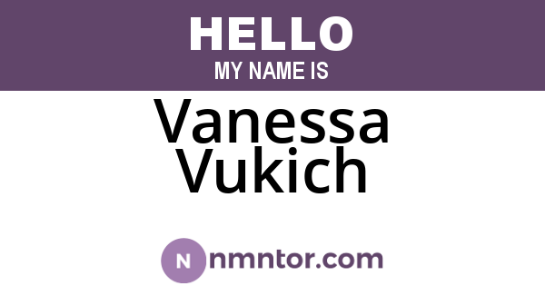 Vanessa Vukich