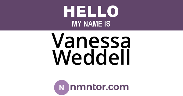 Vanessa Weddell